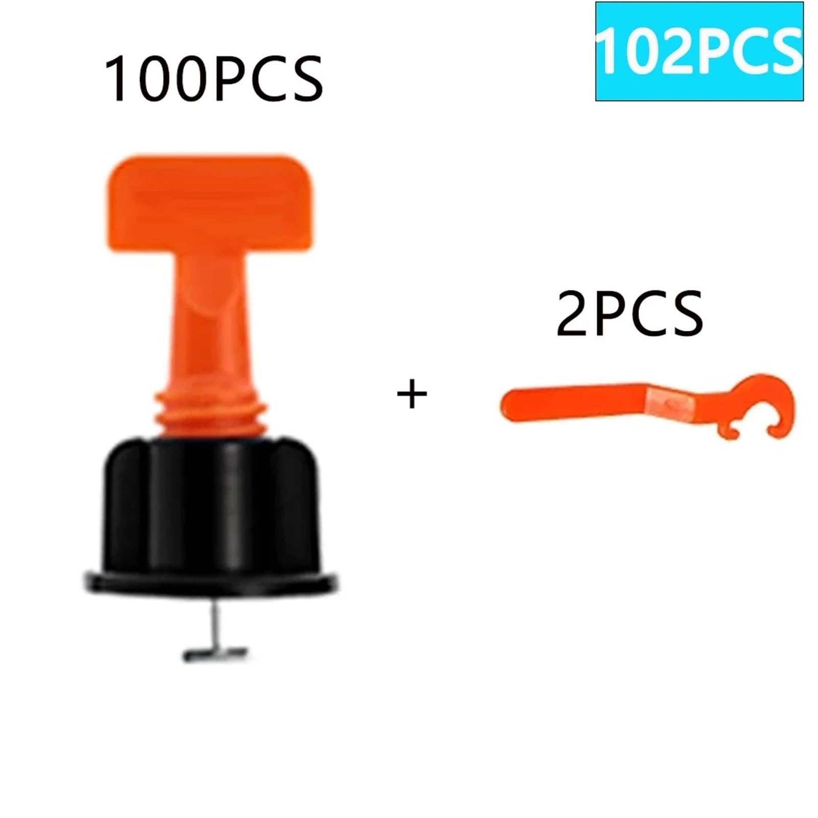 Juego de 102 clips for sistema nivelación baldosas piso, herramientas construcción, nivelador, ajustador, manuales for colocación en paredes, localizadores y espaciadores Para Paredes De Pisos