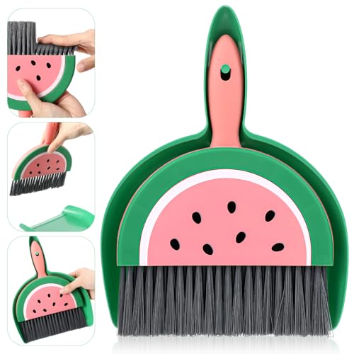Ouligay Mini cepillo de mano y pala, recogedor y cepillo de mano pequeño, escoba de mesa con pala, juego de recogedor, juego de recogedor de mesa, mini escoba para casa, oficina, escuela, limpieza de