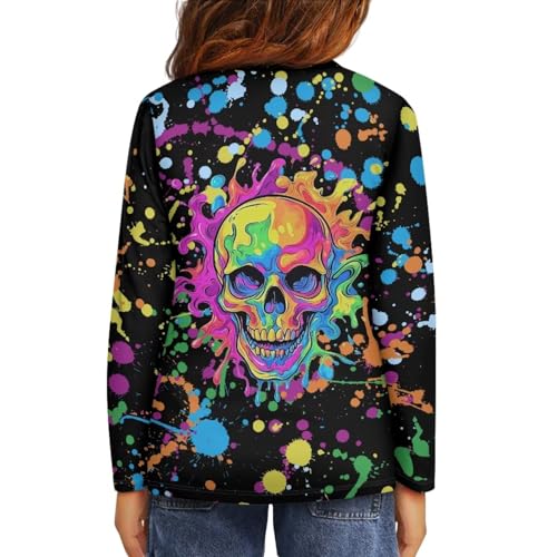 Image of Long Sleeve Shirts for Girls Winter Tops 3-16t Cartoon T Shirts for Fall Clothes