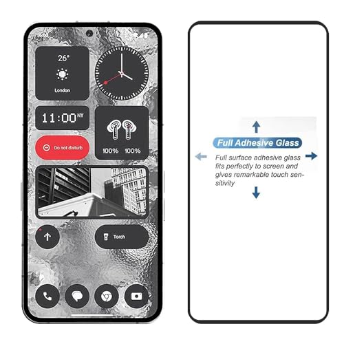 Image of DD SON Tempered Glass Screen Protector Compatible for Nothing Phone 2A,Nothing Phone 2 5G (11D) with Edge to Edge Coverage and Easy Installation kit,Black