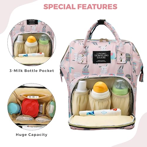 Image of Kraptick Diaper Bags Backpack, Diaper Bags for Mom for Travel, Baby Diaper Bag, Maternity Bags for Mother and Baby, Nursing Bags for Mothers, Diaper Bag Handbag (ANIMAL PRINTED)