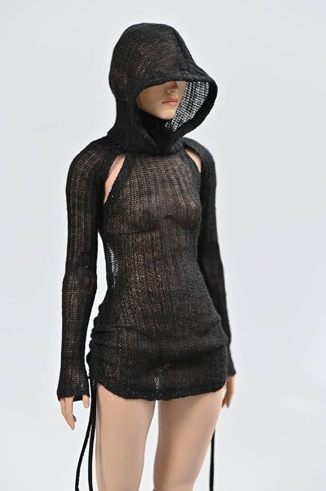 1/6 女性素体フィギュア 黒ワンピースドレス ハイヒール ヘッド付き 1/6 女性素体フィギュア 黒ワンピースドレス ハイヒール ヘッド