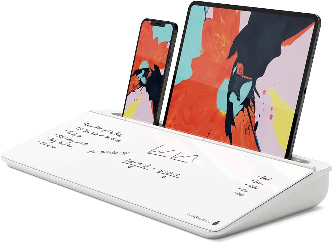 DeskBoard Buddy Desktop Whiteboard White Desk Dry Erase
