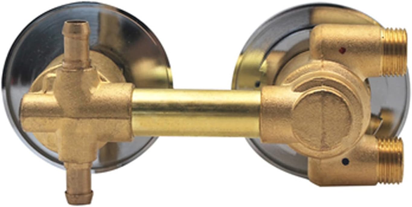 Brass Thermostatic Shower Mixer Tap Vavle With Stop Valve & Intubation 2/3/4 Way, Integral Thermostatic Cold And Hot Control Diverter Valve For Shower Room,Intubation 2 Way