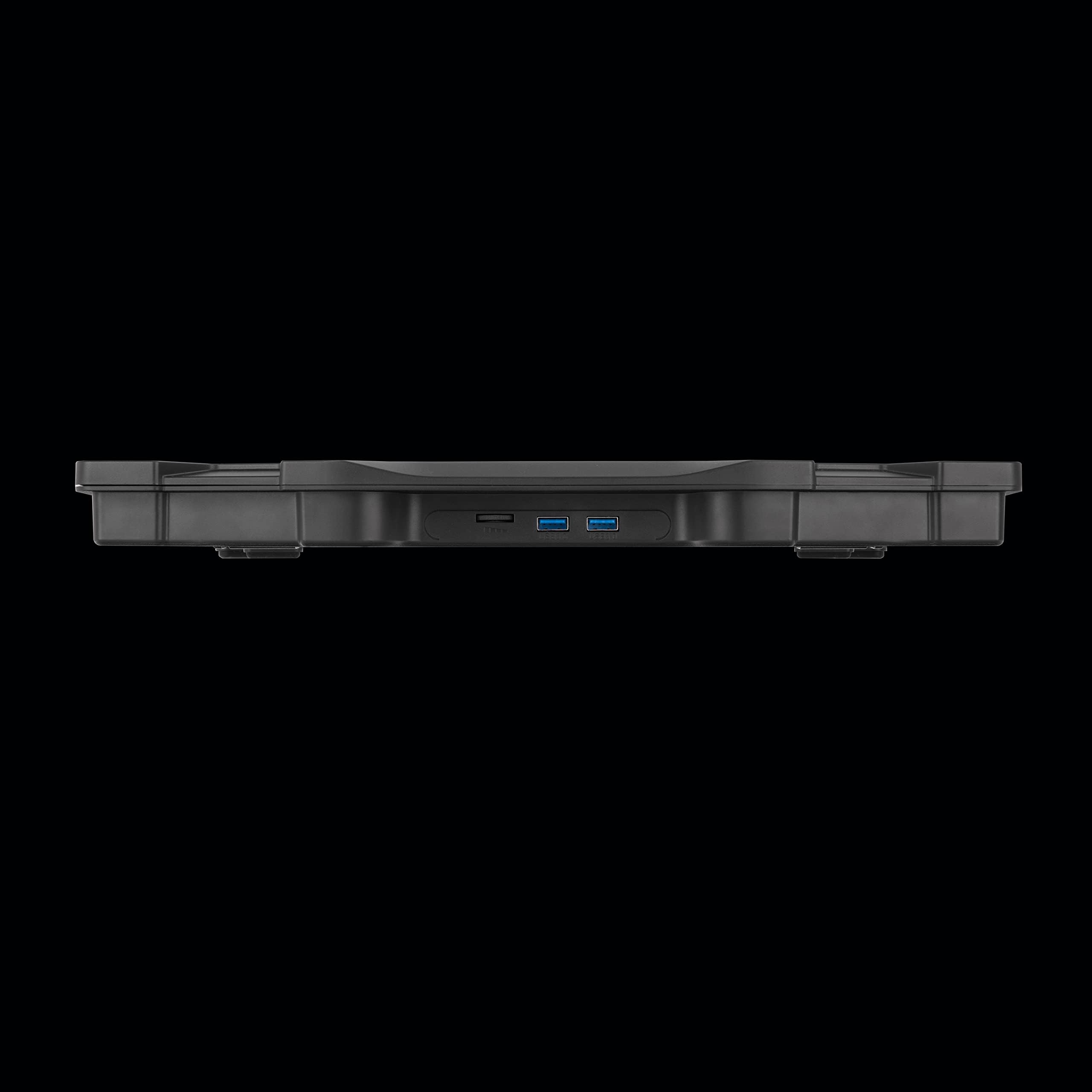 Thermaltake Massive 12 Max Steel Mesh Panel with 1 x 120mm and 4 x 80mm Fans, 10"-17" Notebook Cooler CL-N018-PL12BU-A