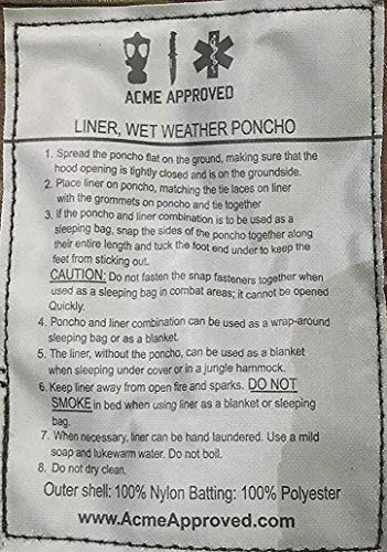 Acme Approved Military Grade Poncho Liner Blanket - Woobie (Woodland Camo) - Thumbnail 4