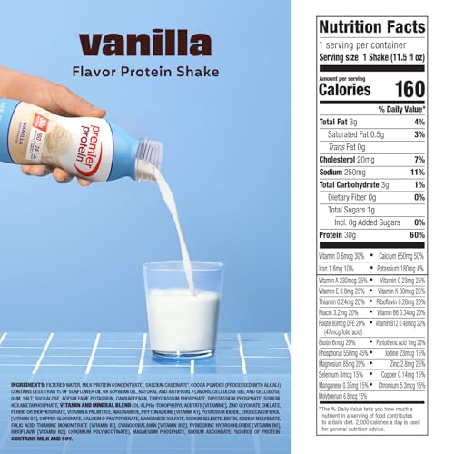 Premier Protein 30g High Protein Shake, Vanilla, 12 Pack - image 2