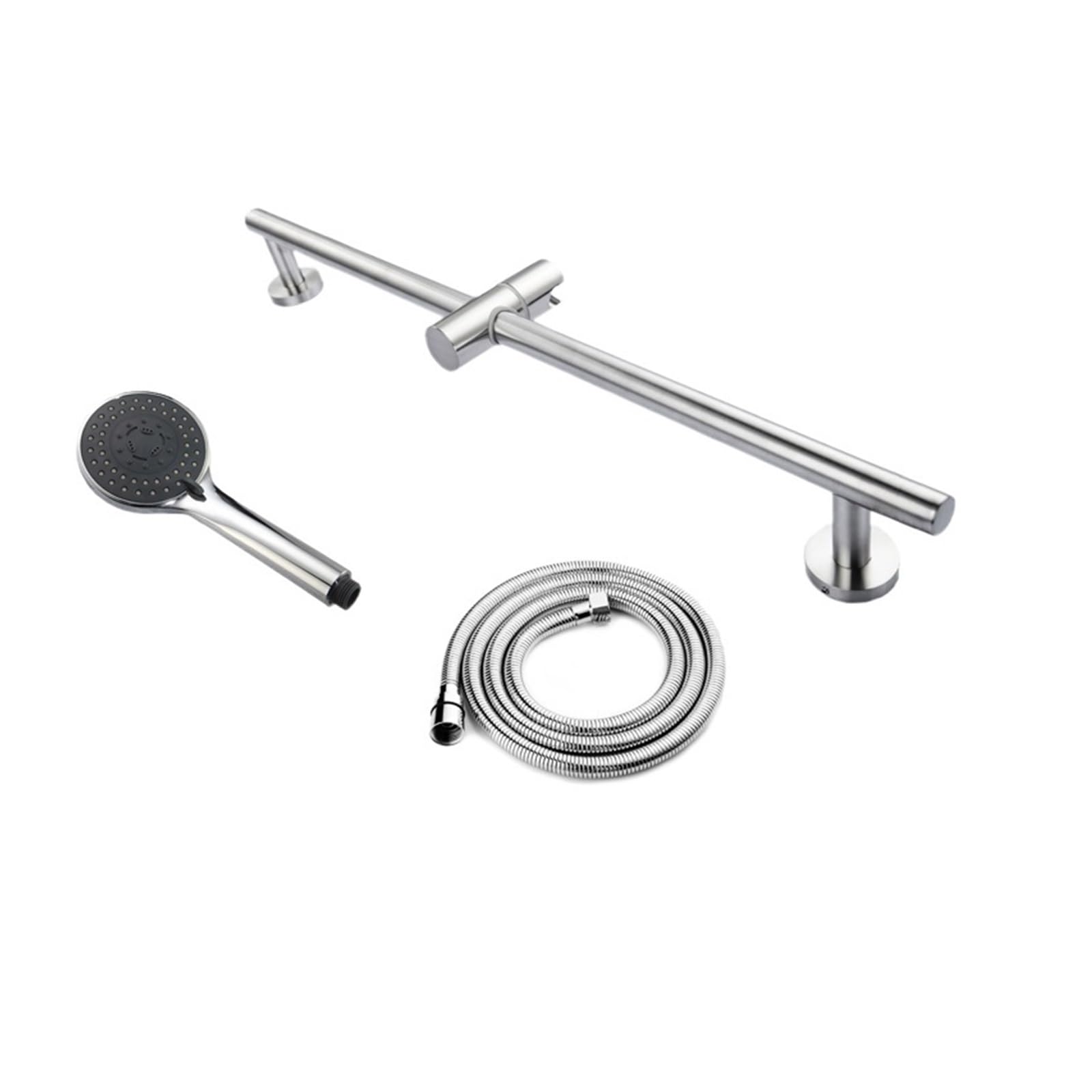 Barre de douche réglable avec ensemble coulissant et pommeau amovible pour salle de bain