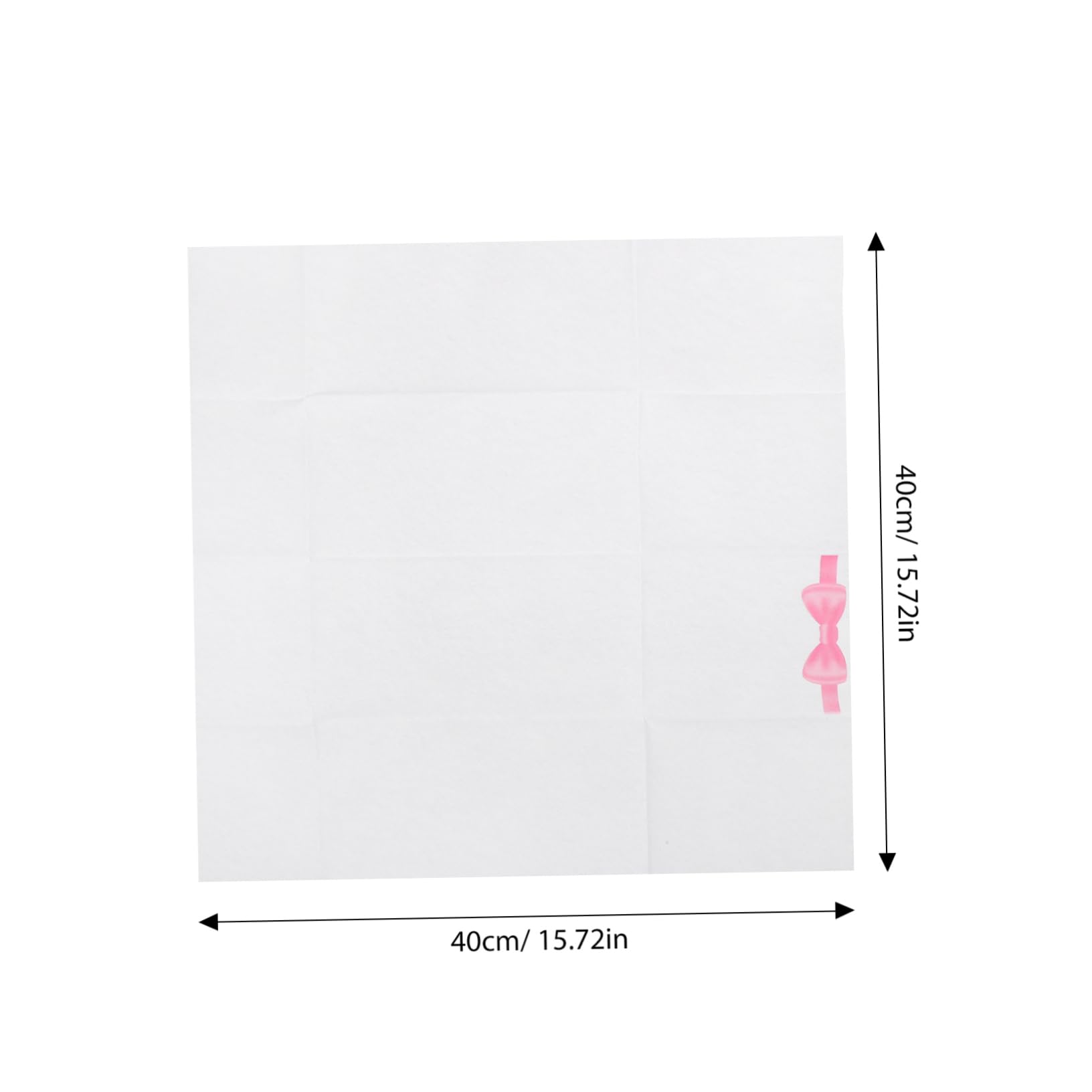 PLAFOPE Servilletas de Papel para Cubiertos, 50 Piezas, Plegadas y Fáciles de Guardar, Estampado de Lazo Rosa, para Restaurante y Cocina