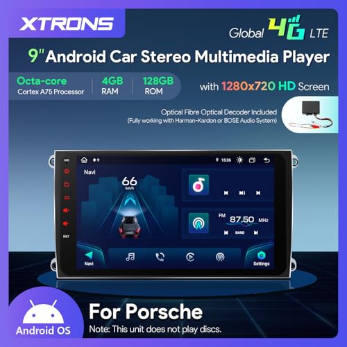 Image of XTRONS 9 inch Android 14 Car Stereo for Porsche Cayenne 2003-2010