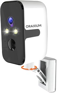 ORAIXUM Wireless Outdoor Security Camera: 2.4/5G Dual-Band WiFi, 180° Pan, AI Motion Detection, IP65 Waterproof, 2-Way Audio