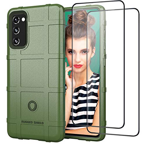 for Samsung Galaxy S20 FE Case with Screen Protector Phone Case Rugged Shield Series Best Protective Cover Soft TPU Thick Armor Shell Compatible for Samsung S20 Fe 5G Case Heavy Duty Military