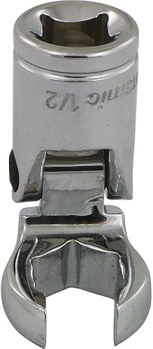 D008646 38 "Drive SAE 12" Flex Head con llave de tuerca de pie de cuervo, acabado cromado