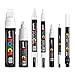 Produktbild Posca Wei Volles Set aus 7 Stiften (PC-17K, PC-8K, PC-5M, PC-3M, PC-1M, PC-1MR, PCF-350)