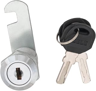 NOBLE 30mm Computerised 10 Lever with Long Barrel 10 Lever Cam Lock High Security Cam Lock with 2 Keys, Grey