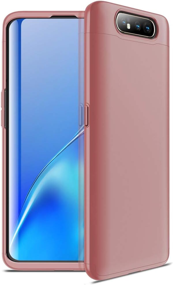 Samsung A80 Case case Shockproof 2 in 1 Hard PC Plastic Material Anti-Scratch Bumper Full Body Coverage Protection Ultra-Thin Cover for Samsung Galaxy A80 2 in 1 PC Rose Gold AD
