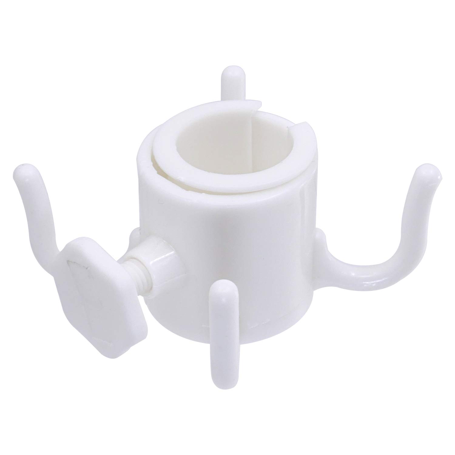 EDOBLUE Beach Umbrella Hanging Hook -,4-prongs Plastic Umbrella Hook Hanging for Towels/Hats/Clothes/Camera/Sunglasses/Bags,Fit for Beach,Camping Trips (White)