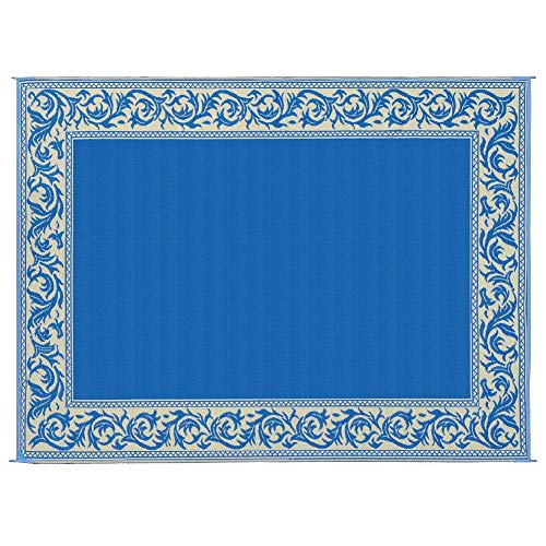 Stylish Camping Ra3 Blue/Beige 9-Feet X 12-Feet Classical Mat #TOP6