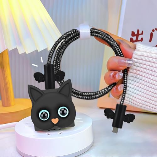 Protector de cables para auriculares y funda de cargador para iPhone 3