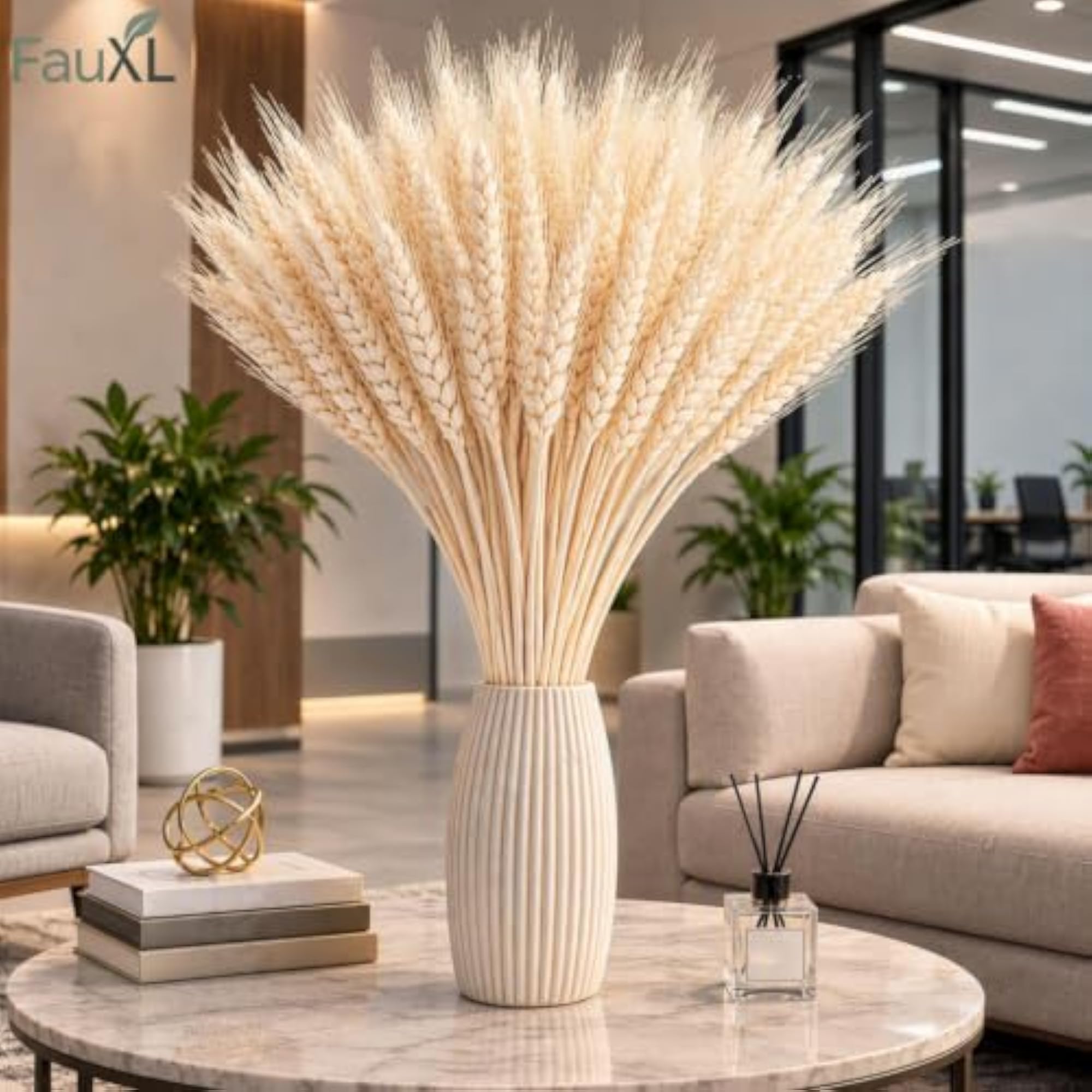 Dried Natural Wheat & Grass Flowers - 45 Stems