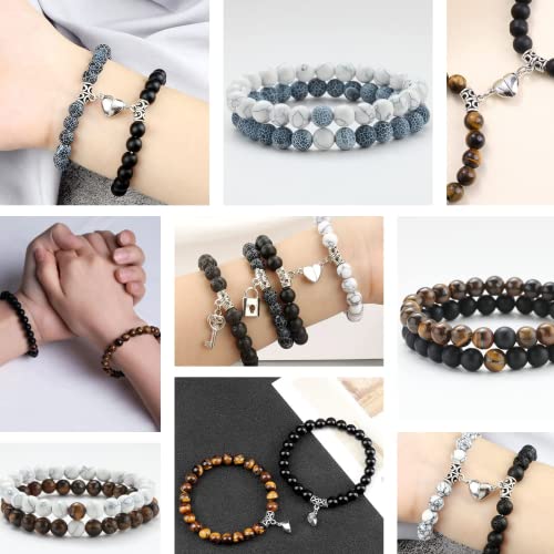 Stone Beads For Jewelry Making, Charm Bracelet Making Kit, 450Pcs Beads For Bracelets Making Kit Diy Magnetic Bracelets For Couples Lovers #TOP5