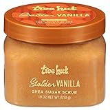 Tree Hut Golden Vanilla Shea Sugar Scrub, Exfoliating, Hydrating & Moisturizing Body Scrub with Shea Butter & Natural Oils, Smooth & Soften Skin, Polishing Exfoliant for Radiant Skin, 18 oz