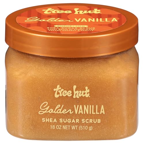 Tree Hut Golden Vanilla Shea Sugar Scrub, Exfoliating, Hydrating ...