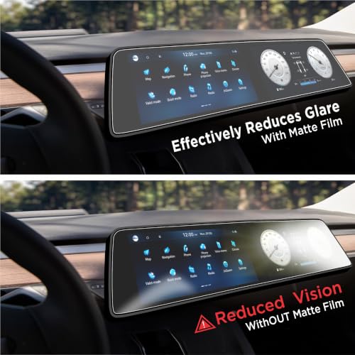 Image of Spartan Shield MATTE Screen Protector For Hyundai Verna 2026 Facelift || Fits Top-End HX10 Model || 10.25 Inch Dual-Screen Infotainment & Instrument Cluster Protector || Anti Scratch | Water Repellant | HD Clarity | High Touch Sensitivity | Bubble Free Installation || New VERNA 2026+ Car Stereo Film || Android TouchScreen Accessories [Not Tempered Glass]