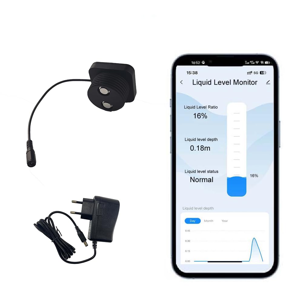 Smart TLC2326 Tuya Flüssigkeitsstandmonitor APP Öl Wasser Innen IP65 Alarmsensor Haushaltsanzeige Ultraschall-Brunnenüberwachungssystem WLAN-Mikrodetektor