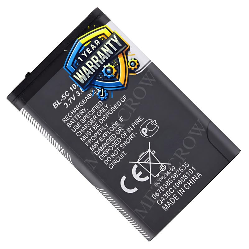 Image of Original BL-5C Battery Compatible with Nokia 5130 Xpress Music - (1020mAh) - 1 Year Warranty BC45