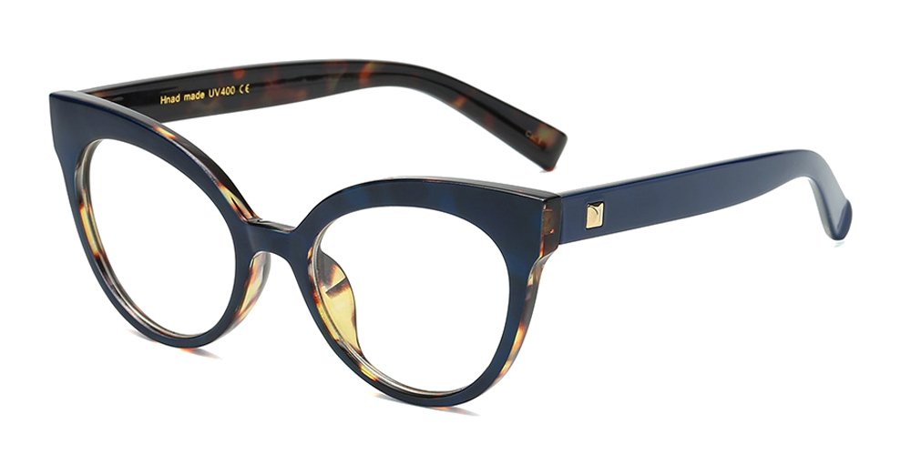 BOZEVONWomen Clear Lens Fashion Retro Geek/Nerd Eyewear Eyeglasses Transparent Cateye Eyewear