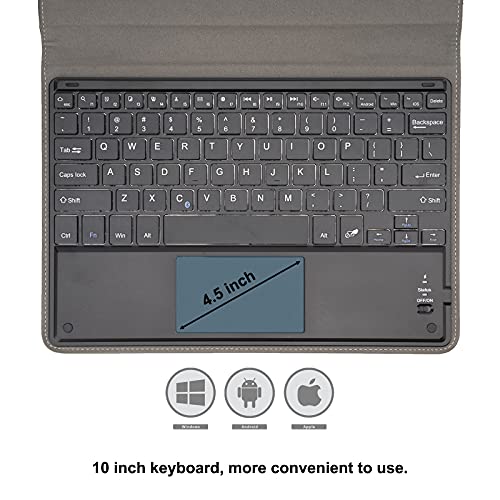 Tzyyy Universal Keyboard Case For 9-11 Inch Tablet, Durable Pu Leather Cover With Detachable Magnetic Keyboard And Adjustable Silica-Gel Fixing Band #TOP5
