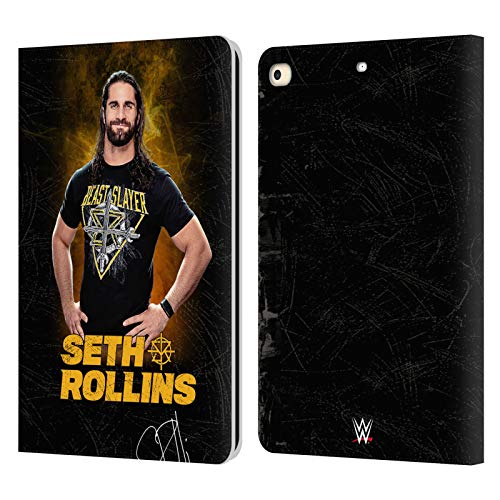 WWE Seth Rollins étui portefeuille cuir compatible avec iPad 9.7