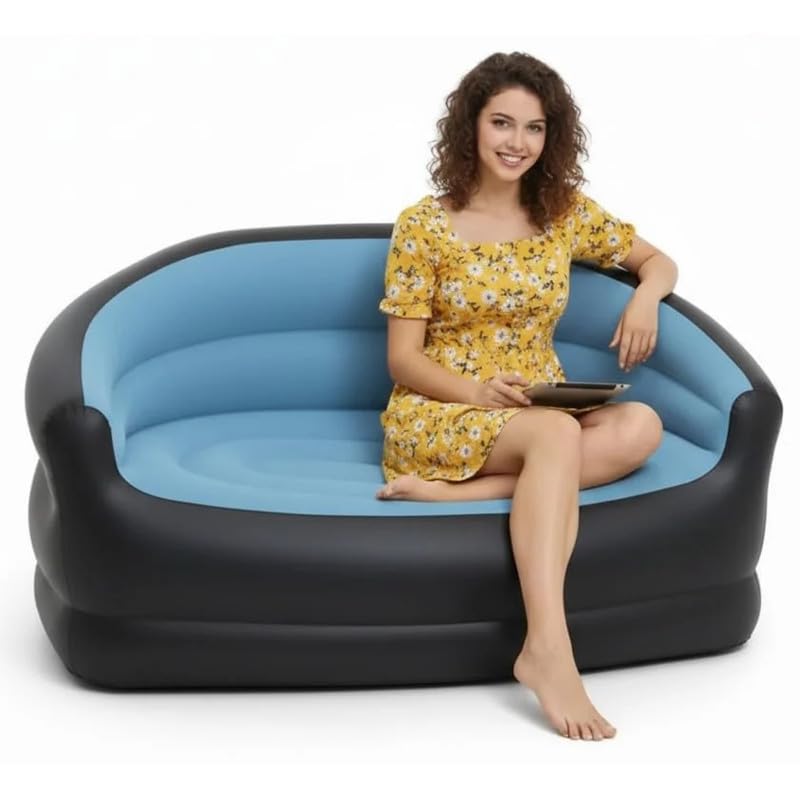 Drumstone 15 Years Warranty Portable Inflatable Camping Sofa ? Heavy Duty Blow Up Couch for Garden, Waterproof & Puncture Resistant ? Compact Folding Design for Travel & Picnics-image-11