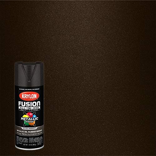 Image of Krylon Fusion All-In-One Adhesive Spray Paint for Indoor /Outdoor Use, 12 oz, Oil Rubbed Bronze