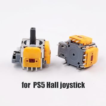 2 x Hole Effect 3D Analog Sensing Joystick Module Replacement for Sony PS5 Analog Sensor Potentiometer Color: Yellow