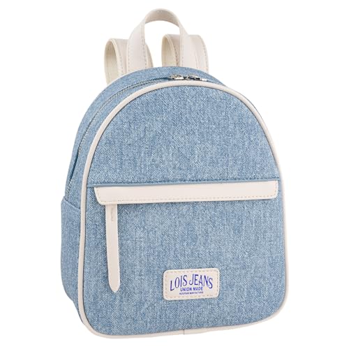 Lois - Bolso Mochila Mujer Elegante Tipo Casual Moderna Para Vestir Mochilas Mujer Estilo Urbano Mochila Negra Mujer Pequeña Ideal Para Uso Diario, Azul Lois - Bolso Mochila Mujer Elegante Tipo Casual Moderna Para Vestir Mochilas Mujer Estilo Urbano Mochila Negra Mujer Pequeña Ideal Para Uso Diario, Azul