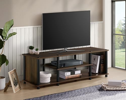 Image of DeckUp TV1240B Tube-N-Turn Engineered Wood TV Unit (Walnut, Matte Finish)