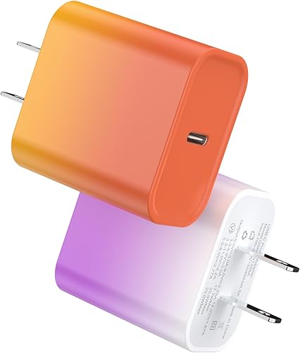 Paquete de 2 bloques de cargador USB C de 20 W, adaptador de corriente iGENJUN USB-C, cargador de teléfono con capacidad de carga rápida, cargador