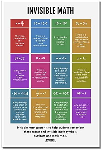 KRIRON Invisible Math, Math Poster, Kids Room Decor, Classroom Decor ...