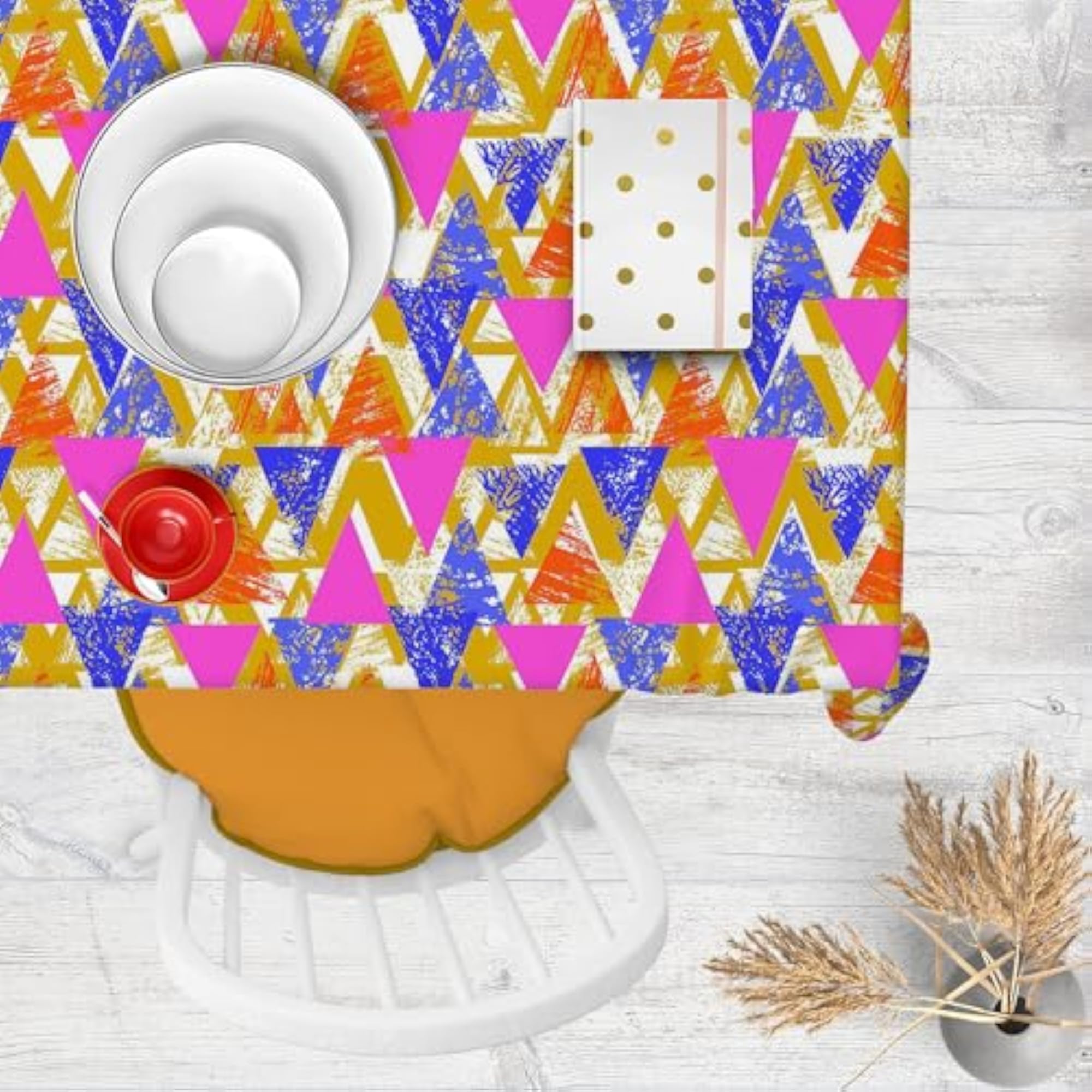 Geometrical Behaviour D3 Table Cloth Cover for Dining & Center Table