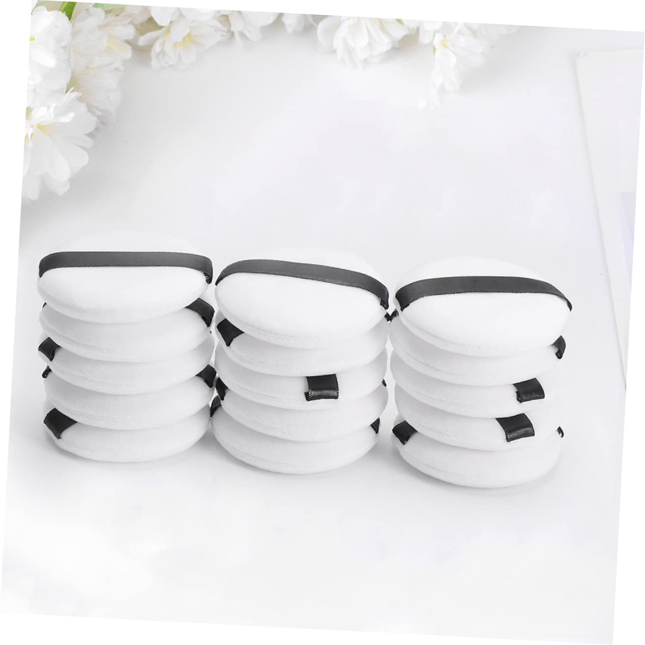 LIFKOME 20Pcs Small Face Makeup Soft Velour Cosmetic Tools for Women Fluffy Powder Puff for Daily Use for Loose Powder Application Compact for Home and Salon