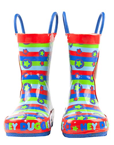 Multicoloured Waterproof Boots with Handles | Duggee & All-Over Icon Print | Outdoor Play Footwear for Younger Boys | Rainy Weather Essentials Merchandise3