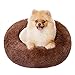 TAMOWA Panier Rond Chien Coussin Chat Panier Donut, Panier Chien Lit pour Chat Chien Extra-Doux Confortable et Mignon, Coussin pour Chats et Petits Chiens de Taille Moyenne, 70cm, Marron