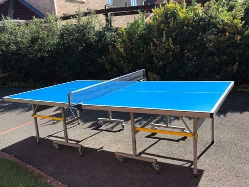 Image of GYMNCO Perfect Wood Table Tennis Table with Levellers Top 18 mm TT Table Cover + 2 TT Racket & Balls