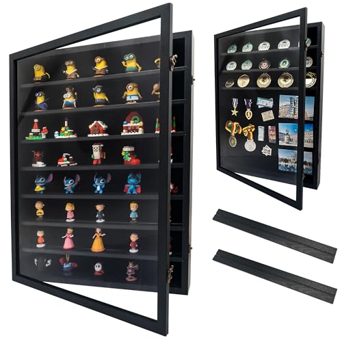 Image of 18*24 Large Black Shadow Box Frame with Removable Shelves,Shadow Boxes Display Cases for Small collectables,Deep Memory Box Display Case Trinket Shelf for Collection,Coins,Miniatures Figures