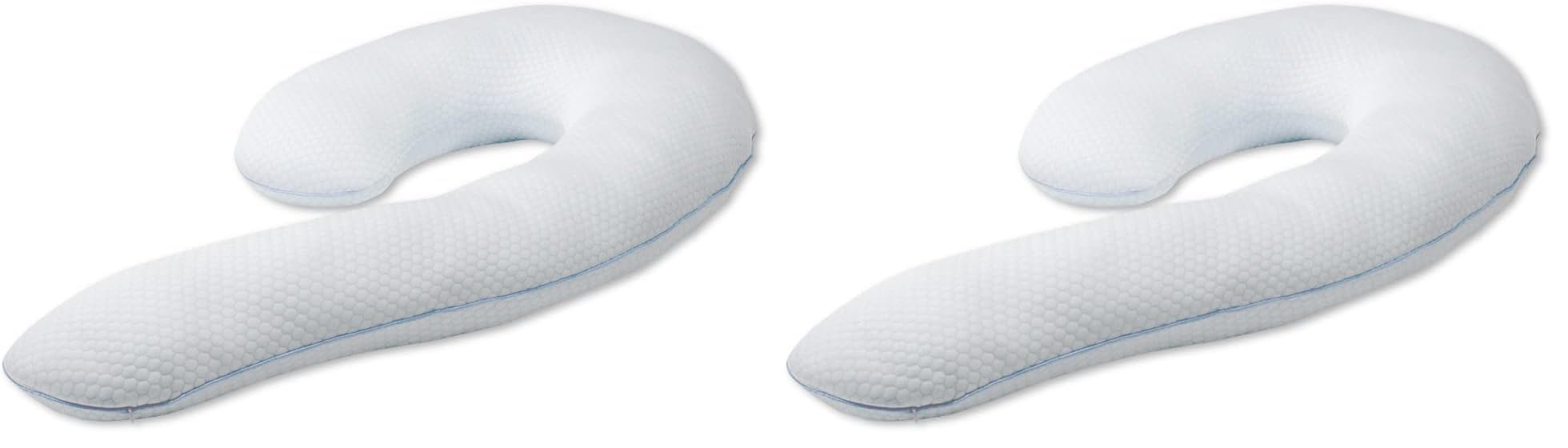Contour Swan Body Pillow w/Pillowcase Cool XL - As Seen on TV (Pack of 2)