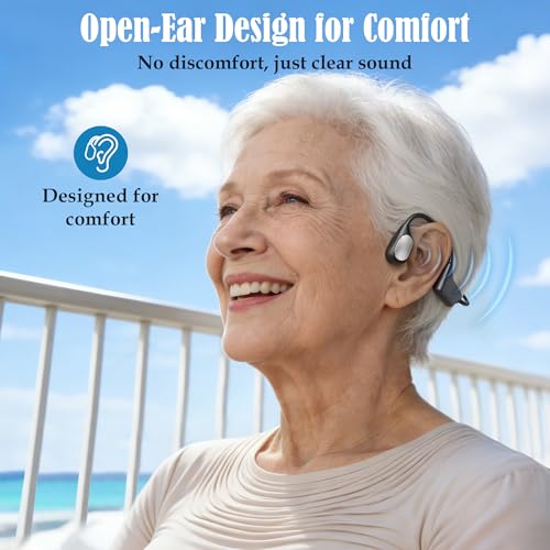 Image of Bone Conduction Personal Sound Amplifier - Open-Ear Design for Comfortable Daily Use, Ultra Lightweight 25g, Up to 10-Hour Battery, IPX5 Water Resistant, No Bluetooth