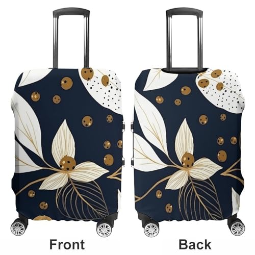 Leaves And Berries Luggage Cover, Washable Elastic Suitcase Cover Protector Fit 18-32 Inch Luggage3
