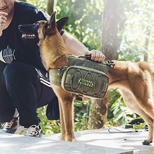 OneTigris Mammoth Hunderucksack 2.0 Version Reißen Camping Wandern Hundebackpack für M/L Größe Hunde (L, Ranger Grün)